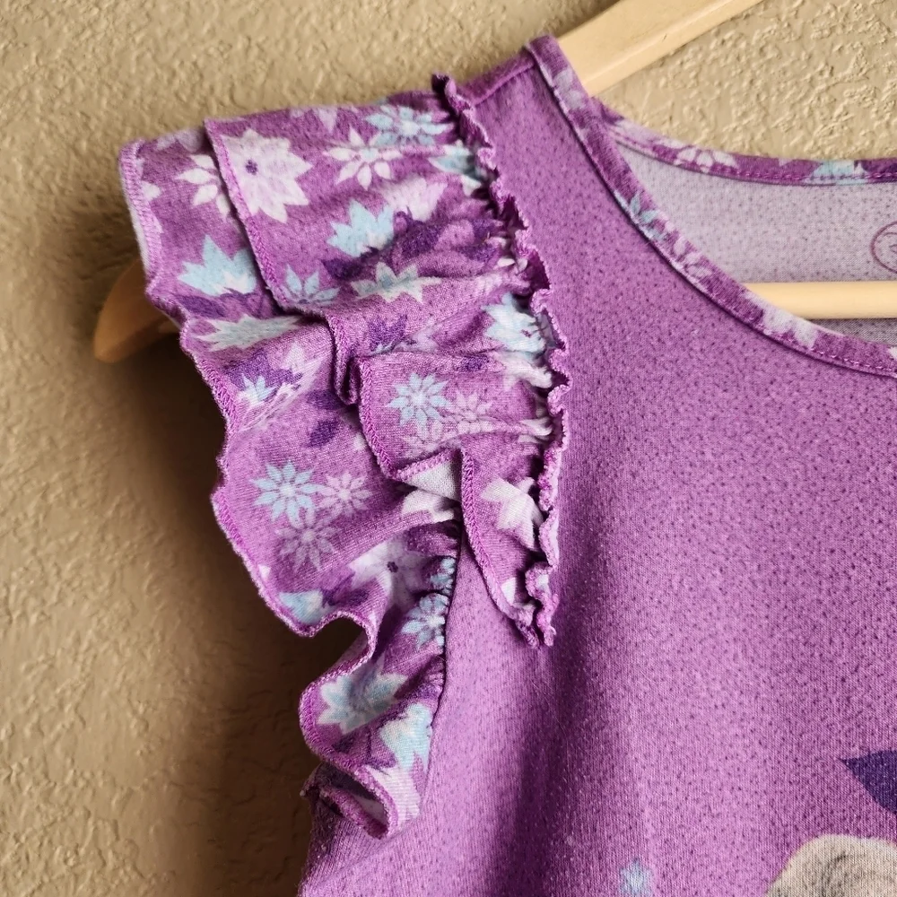 Disney store Frozen Anna and Elsa purple nightgown Size 9/10 - Picture 4 of 10